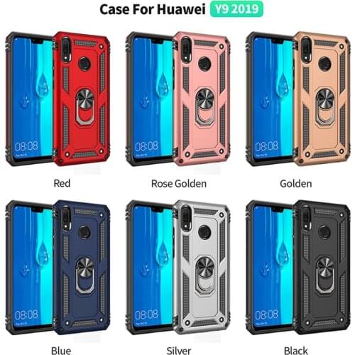 Sunjolly Case for Huawei Y9 2019 Enjoy 9 Plus Wallet Stand Flip PU Leather Phone Case Cover coque capa Case Cover