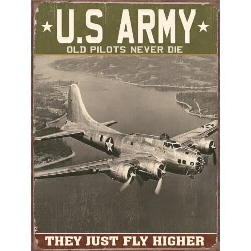 World War II Fighters Home Decoration Modern Planes Movie Poster Vintage Retro Decor Airships Metal Plates Teen Room Decoration