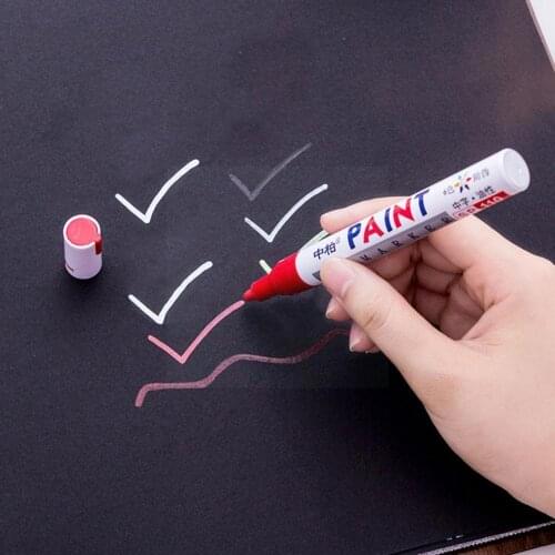 1pcs Waterproof Car Tire Paint Pen Automobile Tire Pen Surfaces Pen Paint Rubber Marker Painting Permanent Tyre Metal Unive I8W8