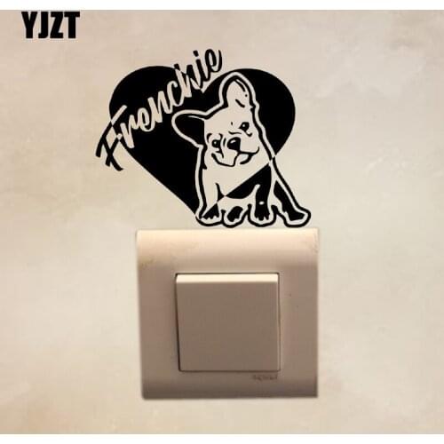YJZT Frenchie Bulldog Vinyl Decal Switch Sticker Personality Decor Love Pet Dogs 17SS0269