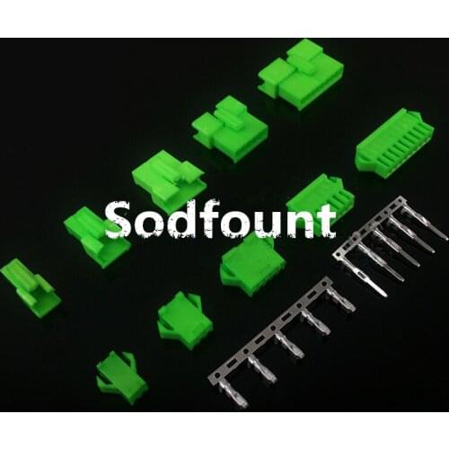 10sets/lot connectors SM 2/3/4/5/6/8/9Pin Pitch 2.54MM Female and Male Housing terminals green aerial docking model plug-in