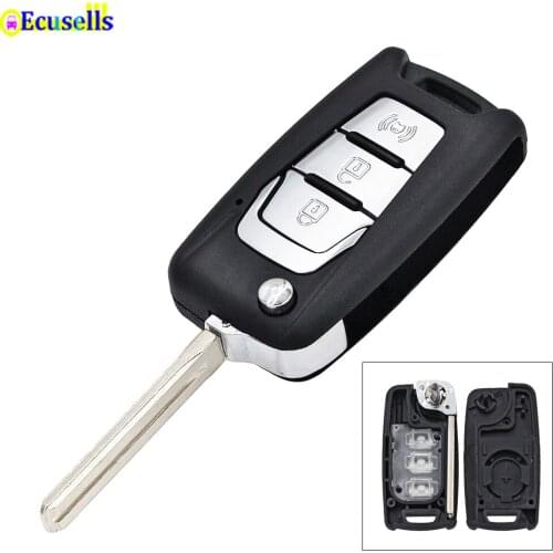 3 Button Modified Flip Folding Remote Key Shell Case Cover Fob for SsangYong Korando New Actyon C200