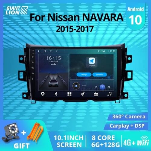 2DIN Android 10.0 Car Radio For Nissan NAVARA 2015-2017 Stereo Receiver GPS Navigation Car Multimedia Player DSP Auto Radio IGO