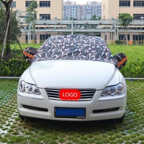 Car thickened snow shield winter half-car clothing snow windscreen frost shield front windshield Oxford cloth camouflage