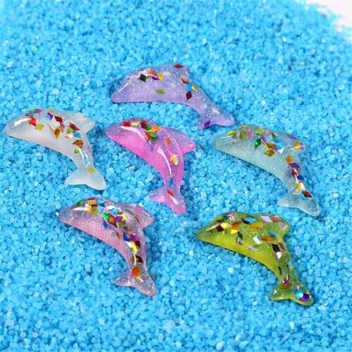 Glitter Transparent Dolphins Slime Supplies Polymer Clay Charms DIY Additives In The Slide Glue for Clay Crystal Mud Filler Toys