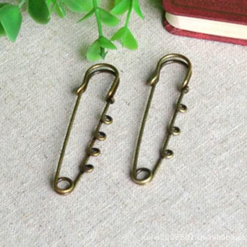 Brooch Pins 4 Holes pins metal DIY large brooches fit Charms&Chain Kids Jewelry Finding Accessories pins and brooches jewelry m