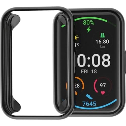 TPU cover Case for Huawei Watch FIT Soft Chrome Plated All Around Screen Protector bumper For Huawei Fit case Cover frame