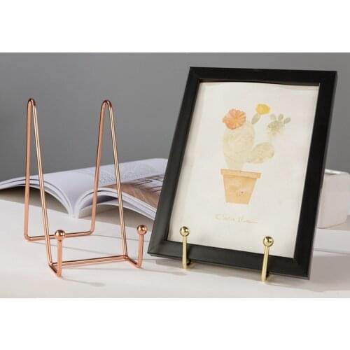 Household Decorative Bracket Simple Reading Bookshelf Easel Exquisite Stand Metal Book Magazine Photo Book-Reading Display Stand