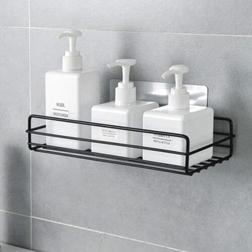Punch-free bathroom shelf storage organizer shower wall shelf storage box kitchen basket bathroom accessories ZP7311421