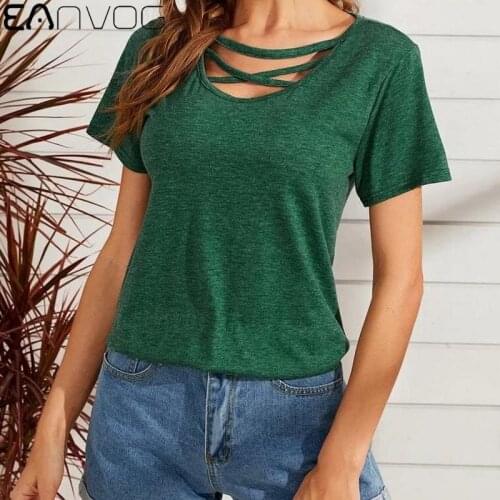 Женские короткие футболки EAnvog China At AliExpress