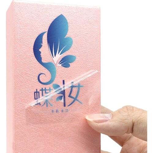 Custom Transparent Stickers Crystal Label Carton Sticker Hollow Out Font Pressure Paste Logo Trademark Pegatinas