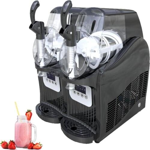 Commercial Slushy Machine Double Tank Slush Machine Automatic Cold Drink Maker Electric Snow Melting Machine 300W