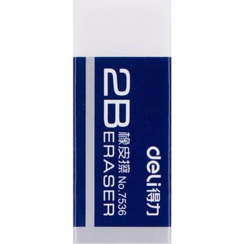 DELI 7536 eraser is suitable for students to use, will not leave any traces of debris, can erase 4b eraser