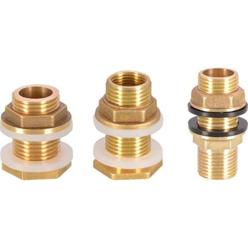 Brass BSP 1/2" 3/4" 1" Male/Female Thread Water Tank Connector Water Tower Joint Pipe Fitting Connector Adapter