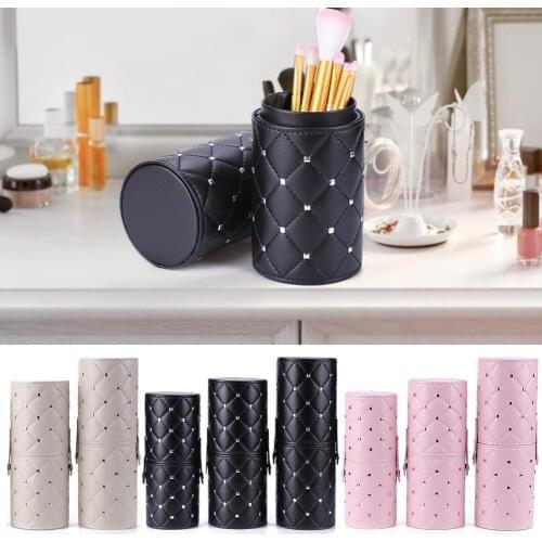 Fashion PU Leather Makeup Brushes Holder Case torage Cosmetic Brush Travel Pen Holder Bag Brushes Organizer Make Up Tools