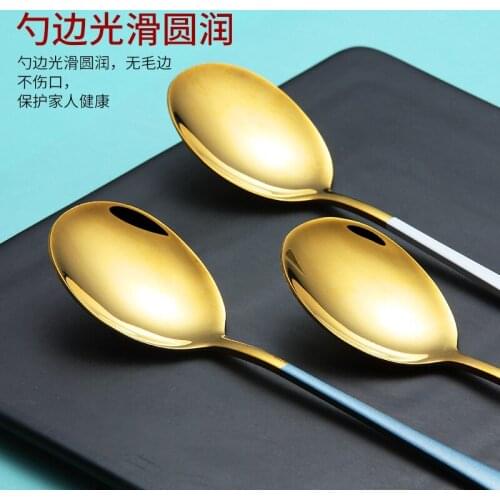 Gold Fashion Stainless Steel Silver Cutlery Set Fork Knife Reusable Cutlery Bestek Stainless Steel Nordic Tableware BK50DC