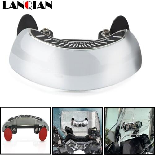 Motorcycle 180 Ultra Wide Angle Central Rearview Windscreen Rear View Mirror For BMW R1200GS Honda Kawasaki Suzuki Yamaha