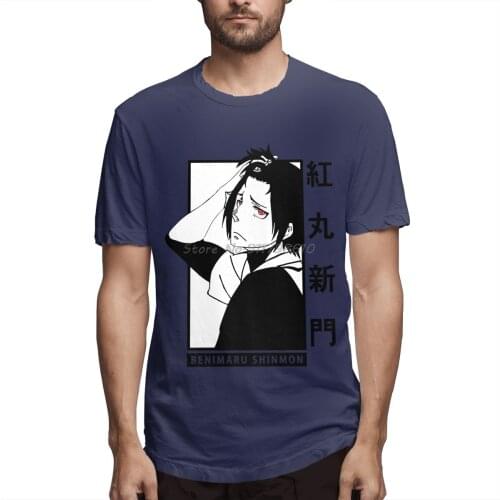 Vintage Benimaru Shinmon Fire Force Retro Manga T Shirt Men Tshirt Men Cotton Tees Streetwear Harajuku