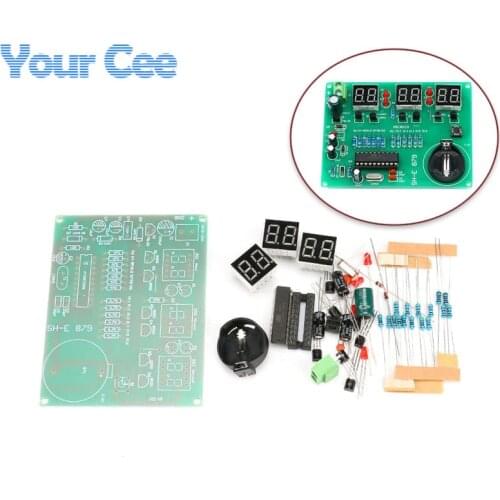 DIY Kits AT89C2051 Electronic Clock Digital Tube LED Display Suite Electronic Module Parts and Components DC 9V - 12V