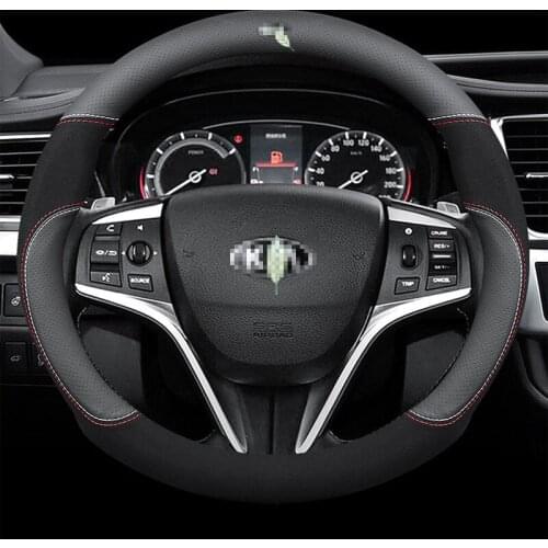Genuine Leather Car Steering Wheel Cover 15 Inch/38cm for Kia Cerato Forte Optima Picanto Sorento Sportage KX3 KX5 KX7 K2 K3 K4