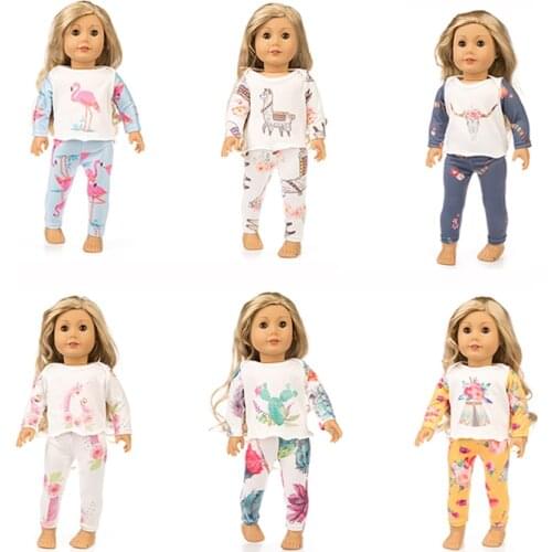 New Fashion pajamas Fit for American Girl Doll Clothes 18-inch Doll , Christmas Girl Gift(only sell clothes)