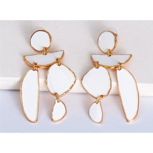 New Arrival Oiled Metal Earrings Boho Geometric Irregular Dangle Drop Earrings Wholesale Fashion Jewelry Accessories For Women
