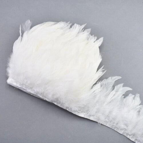 Wholesale 10Meters/Lot Chicken Rooster Tail Feather Trims Pheasant Feathers for Crafts Fringe Ribbon Wedding Feathers Decoration
