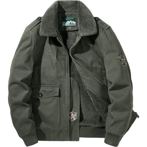 Autumn Winter Jacket Men Military Outdoor Velvet Wool Liner Thick Warm Windbreaker Parkas Jackets Outerwear Large Size M-5XL