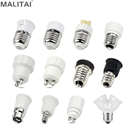 E27 E14 GU10 G9 E12 B22 LED lamp Base Bulb light Holder Converter Socket Adapter Fireproof Material lampholder For Home lighting
