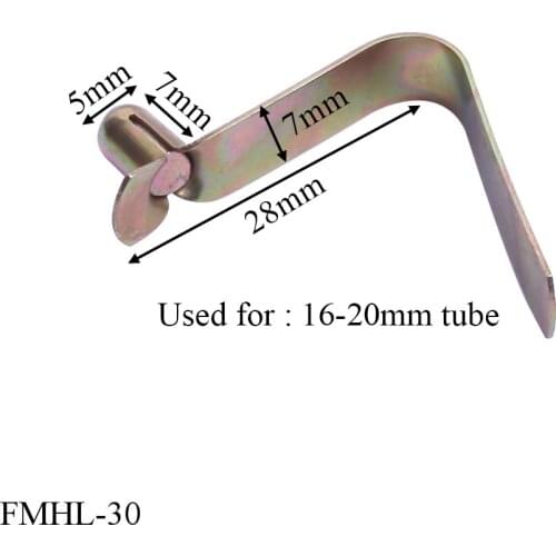 5pcs Manufacture nickel plated flat spring clip round pole push button locking pin for 20mm tube