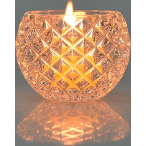 Clear Crystal Votive Candle Holder Unique Tea Light Holders Wedding Table Decor