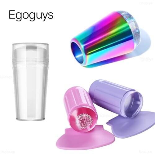 Multicolor Nail Stamper Templates Silicone Jelly Stamp UV Gel Polish Scraper Nail Art Flower Print Stamping Plates Manicure Kits