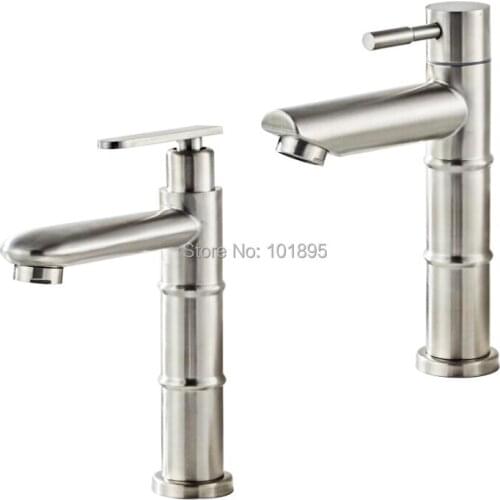 SUS304 Stainless Steel Material Nickel Brushed Cold Water Faucet