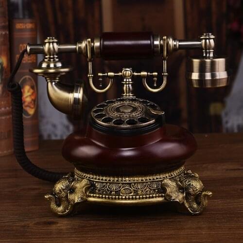 Antique fashion phone vintage telephone household fitted american rotating disk telephone