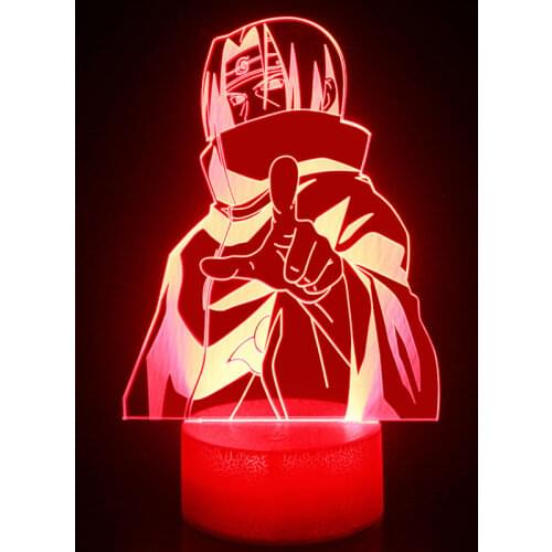 TAKARA TOMY Naruto Uchiha Itachi 3D night light LED light creative colorful three-dimensional small table lamp atmosphere light