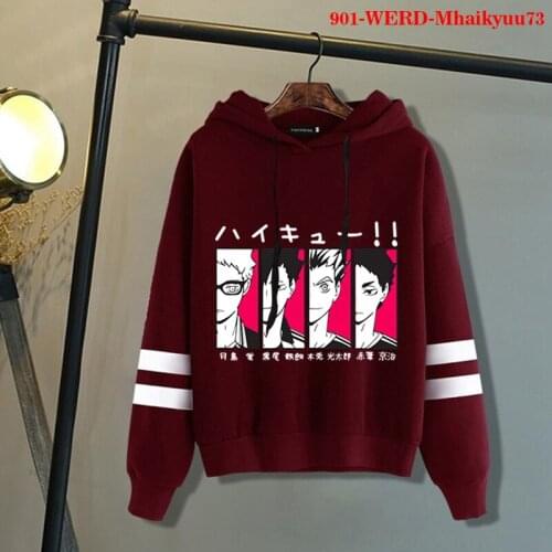 Hot Cartoon Haikyuu Karasuno High Hoodies Men Funny Japanese Anime Graphic Hoodies Streetwear Graphic Tops Women Sweatshirts