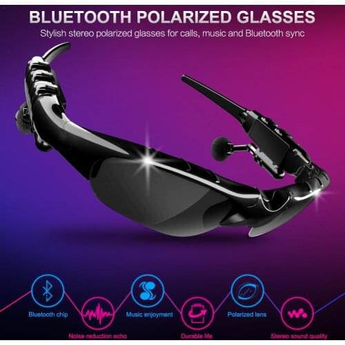 Bluetooth-compatible 5.0 Sunglasses Outdoor Smart Glasses Fashion Sports Stereo Wireless Headset Driving Glasses With Microphone