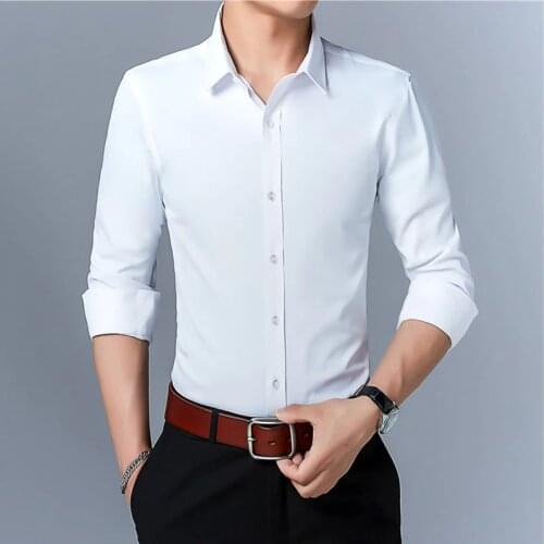 High Quality long sleeve male shirt Business Casual fashion cotton shirt men social shirt Slim fit dress shirt