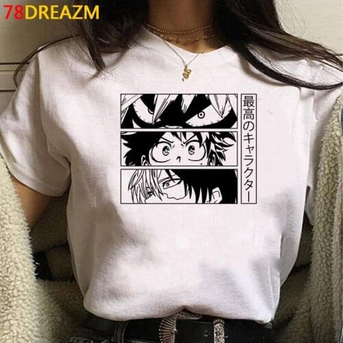 My Hero Academia Boku No Hero Academia t-shirt women print couple ulzzang harajuku t-shirt summer top kawaii