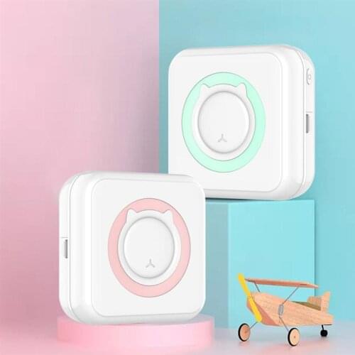 1Pc Mini Thermal Printer Pocket Wireless Label Printer Wrong Question Printer