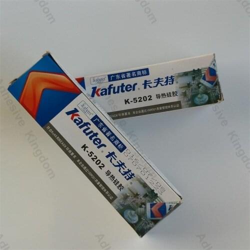 2pcs Kafuter 80g K-5202 CPU heat silicone thermal silica viscous thermal conductivity 0.8 gray