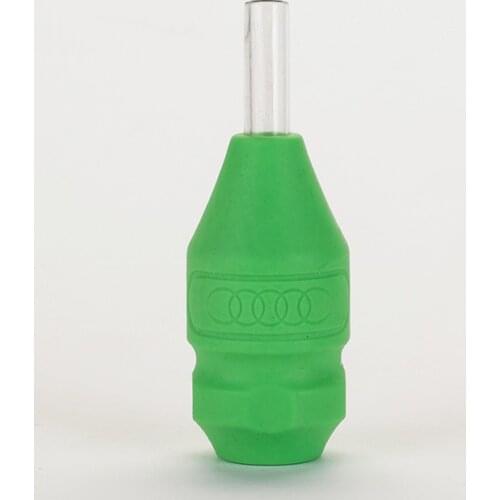 20 Pieces EZ Disposable Silicone Tattoo Cartridge Grips Tube 25 mm Rotary Machine Supply Green Color