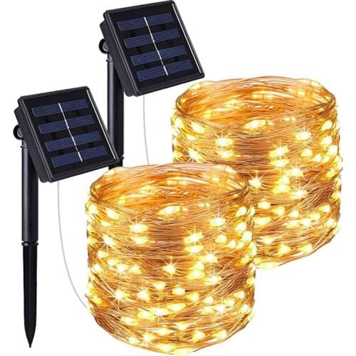 200 Led Outdoor Solar String Lights For Holiday Christmas Party Garden Garland Waterproof Fairy Holiday Lights House Lawn Light