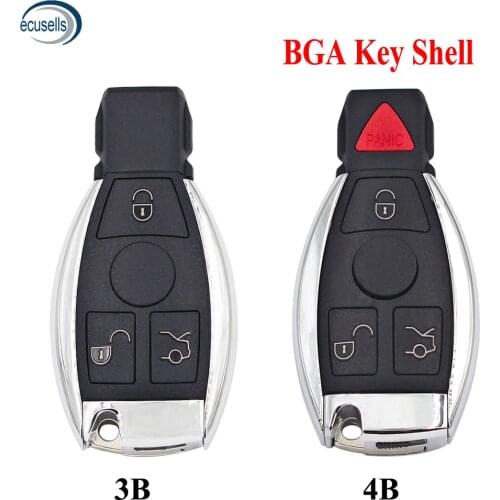 3/4 Button BGA Remote Car Key Shell Fob Case For Mercedes For Benz A B C E S Class W203 W204 W205 W210 W211 W212 W221 W222