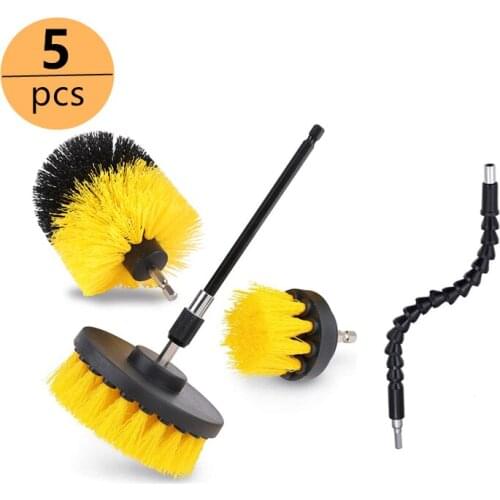3pcs 5pcs Drill Scrubber Brush Car Kit Detailing Tile Grout Car Boat RV Tub Cleaner Scrubber Cleaning Tool Car Cleaning Kit