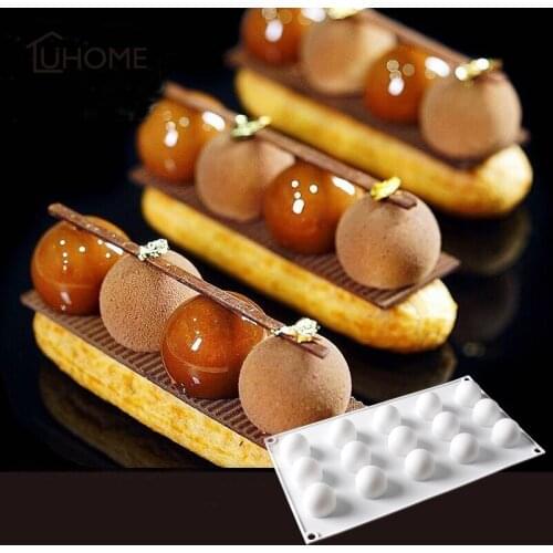 3D Silicone Molds Mini Truffle 15 Hole Round Ball Shaped Baking Moulds Cake Mold for Dessert Muffin Brownie Pudding Jello