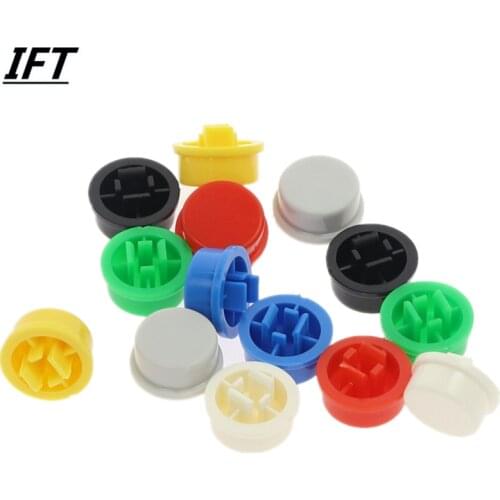 50pcs Free shopping Round Tactile Button Caps Kits 9.58*5.1mm for 12*12*7.3mm Micro Tact Switch For Arduino