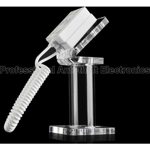 Acrylic mobile phone security display stand holder bracket with stretched pull wire box 20pcs