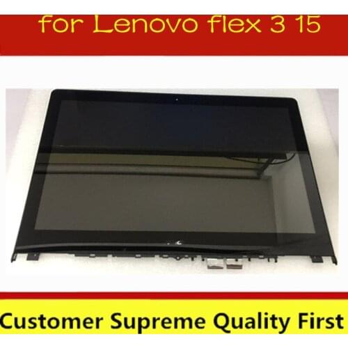Free shipping 15.6" LCD Touch Screen Digitizer+Bezel Assembly For Lenovo Flex 3 15 15D 3-1570 3-1580 N156BGE-EA2 LP156WF4.SPL1