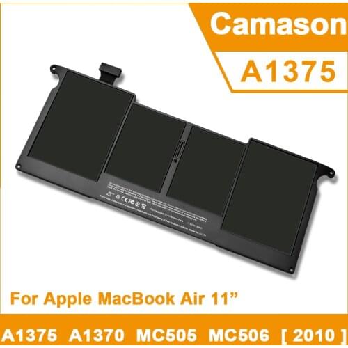 Camason A1375 Laptop Battery For Apple MacBook Air 11 inch Notebook replace Batteries MC505 MC506 A1370 A1375,2010 Free tools